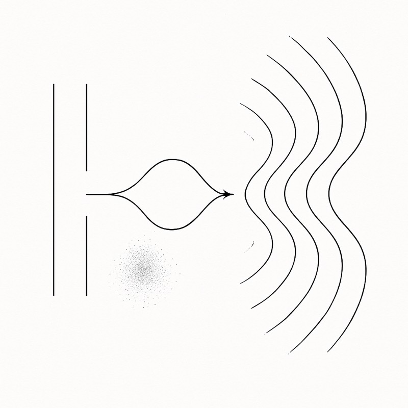 Double-slit interference fringes over faint derivations
